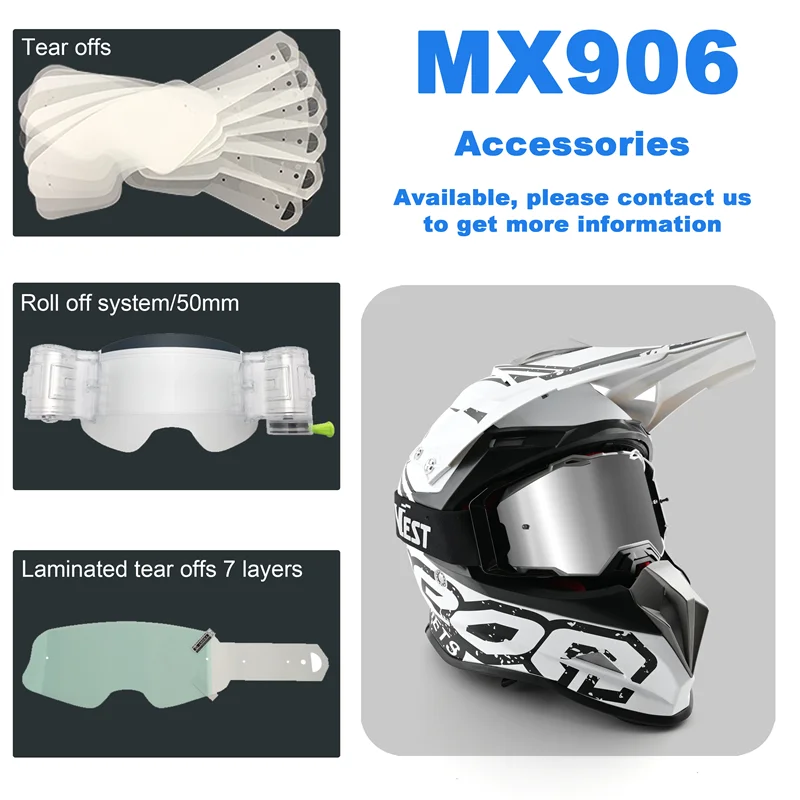 MX Motocross Goggles Offer Customization Strap Logo Anti Scratch UV Protection Tear-Offs Motorcycle Moto Glasses