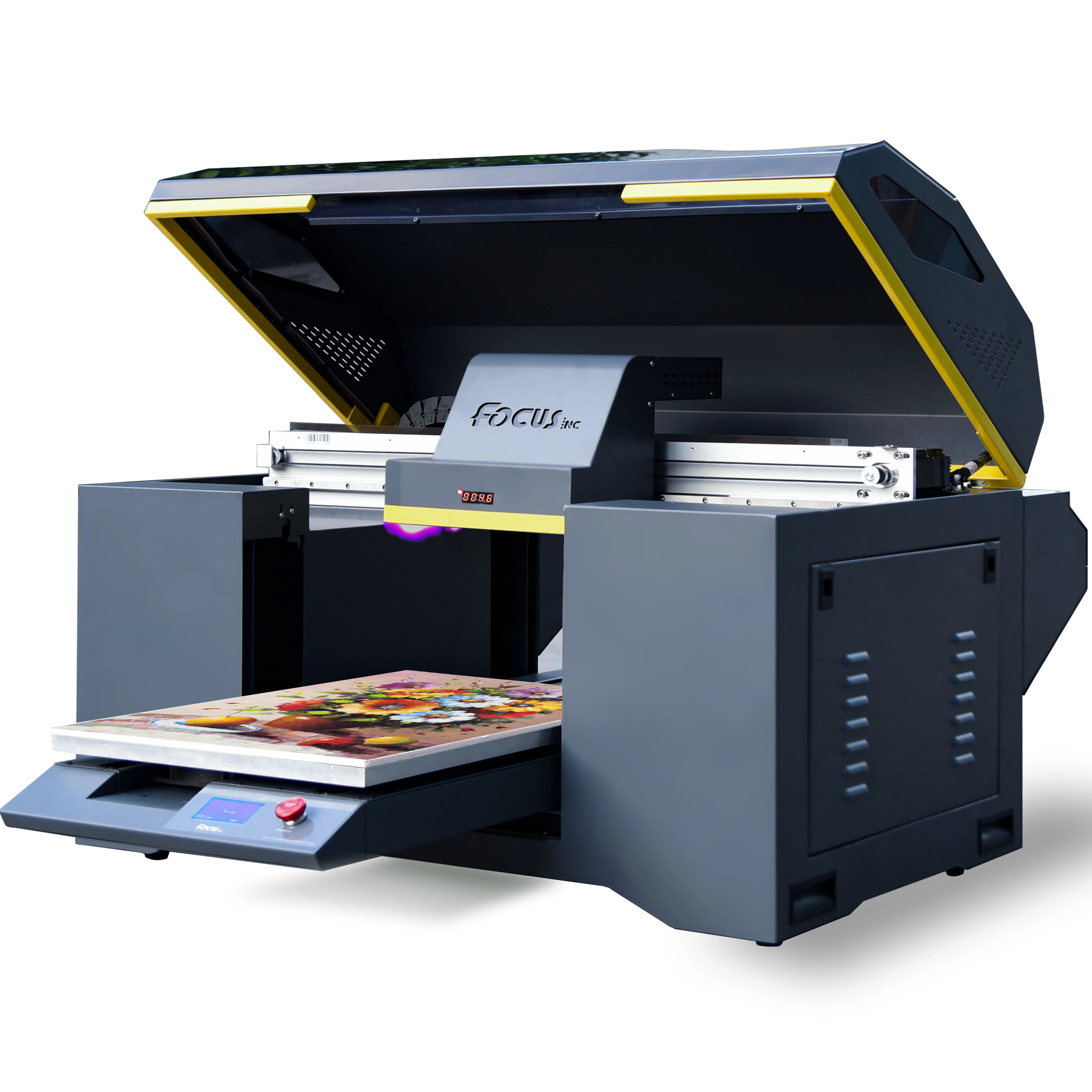 FOCUSINC uv varnish printer spot uv printer printing machine flat uv a2 printer pvc card