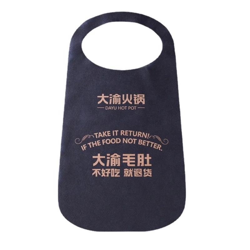 Custom LOGO Kids Disposable Aprons Fabric Non-Woven Biodegradable Bib and Kitchen Waist Sleeveless Style for Painting Drawing