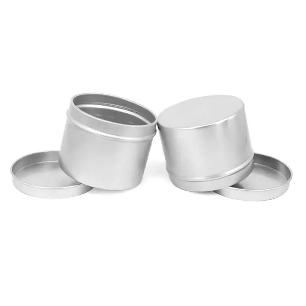 Customized Metal Cans Box CNC Machining Aluminum Package Case Silver and Black Leaf Tea Cylinder Tea Tin Storage Canisters