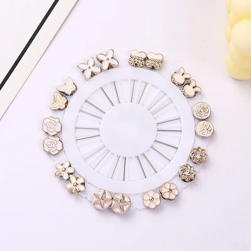 20 Pins/Plate Wholesale Trendy Brooch Pins For Women Scarf Accessories Long Safty Pin Brooch