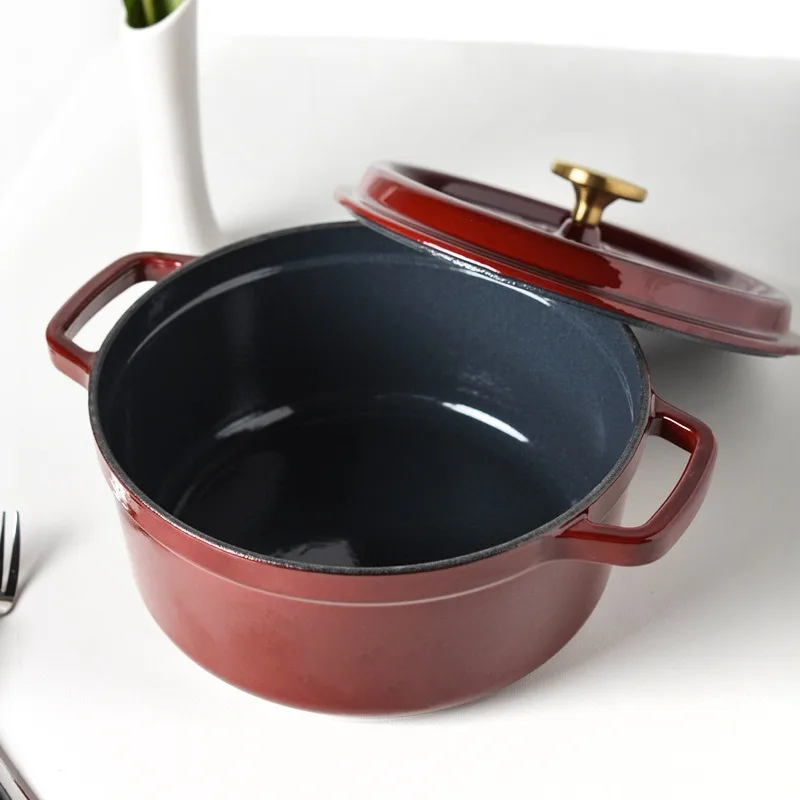 Best Sale Home Kitchen 3.7L Oval Cast Iron Enamel Dutch Ovens