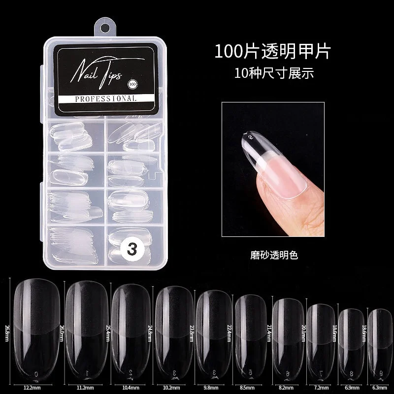 100Pcs / box Full Cover artificial fingernails Acrylic Press On Nails Ultra-thin False Coffin Nails Art Tips Manicure Tool