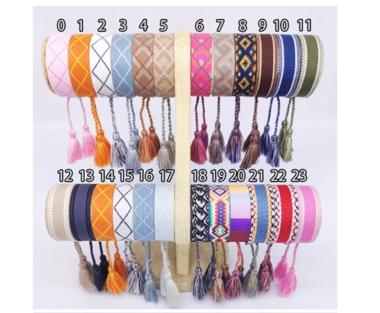 New style friendship wrist band & friendship bracelet belt in cotton ,cotton woven bracelet for with embroidery girls