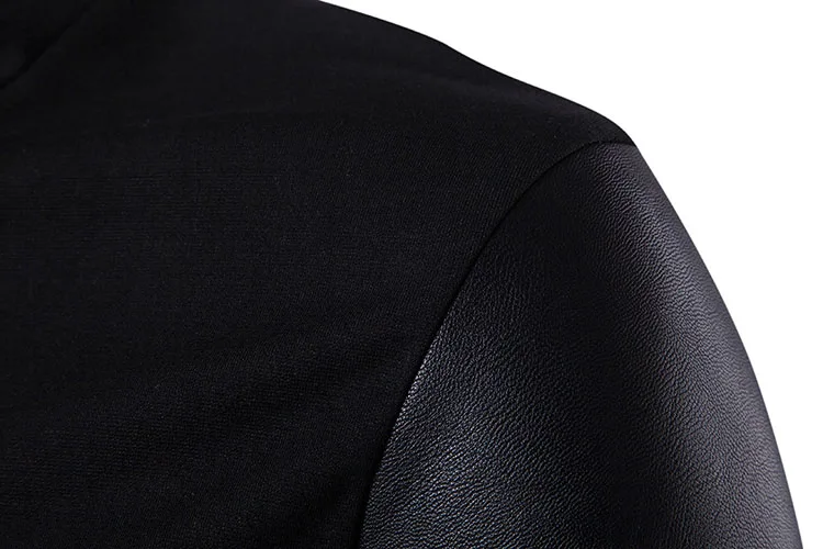 Autumn and Winter Mens Cardigan Zipper Jacket Fashion Knit Sweater Stitching Colorblock Stand Collar Slim Fit  Jacket