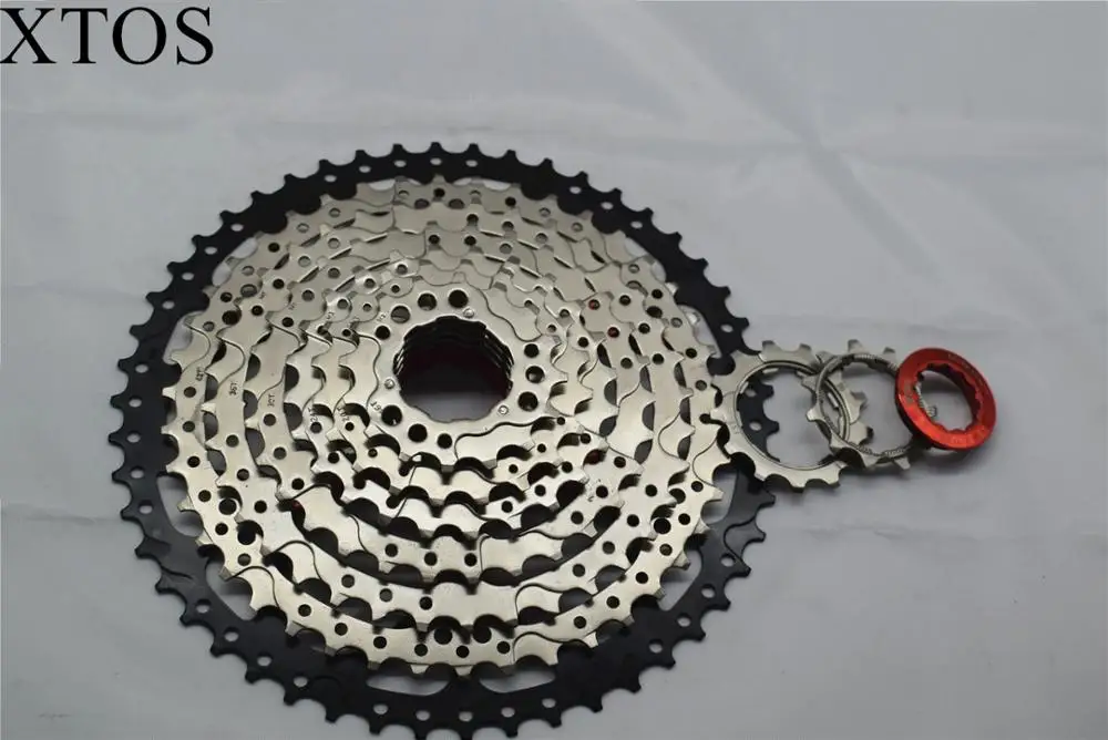 
XTOS Mountain Bike 9Speed 11-50T Cassette Wide Ratio Bicycle Freewheel Compatible With M430 M4000 M590 