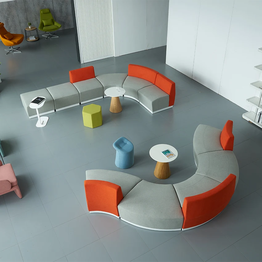 Flexible Modular Design Fabric Reception Sofa Office Sofa Set Waiting room sofa chair