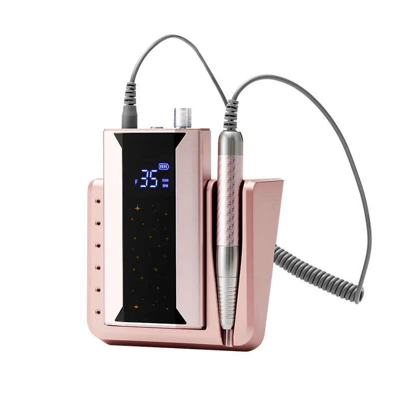 Powerful Nail Art Electric Drill Machine Brushless Motor Portable 35000rpm Rechargeable