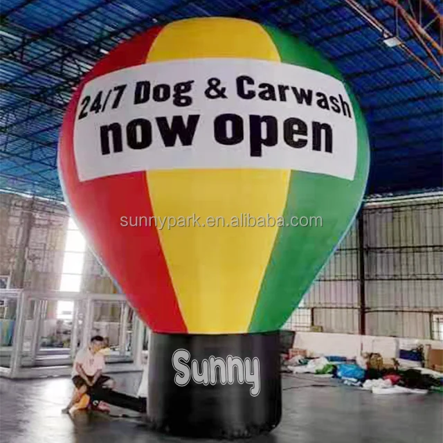 Wholesale Large Hot air Balloon Inflatable Ground Big logo for Promotion Event Sale