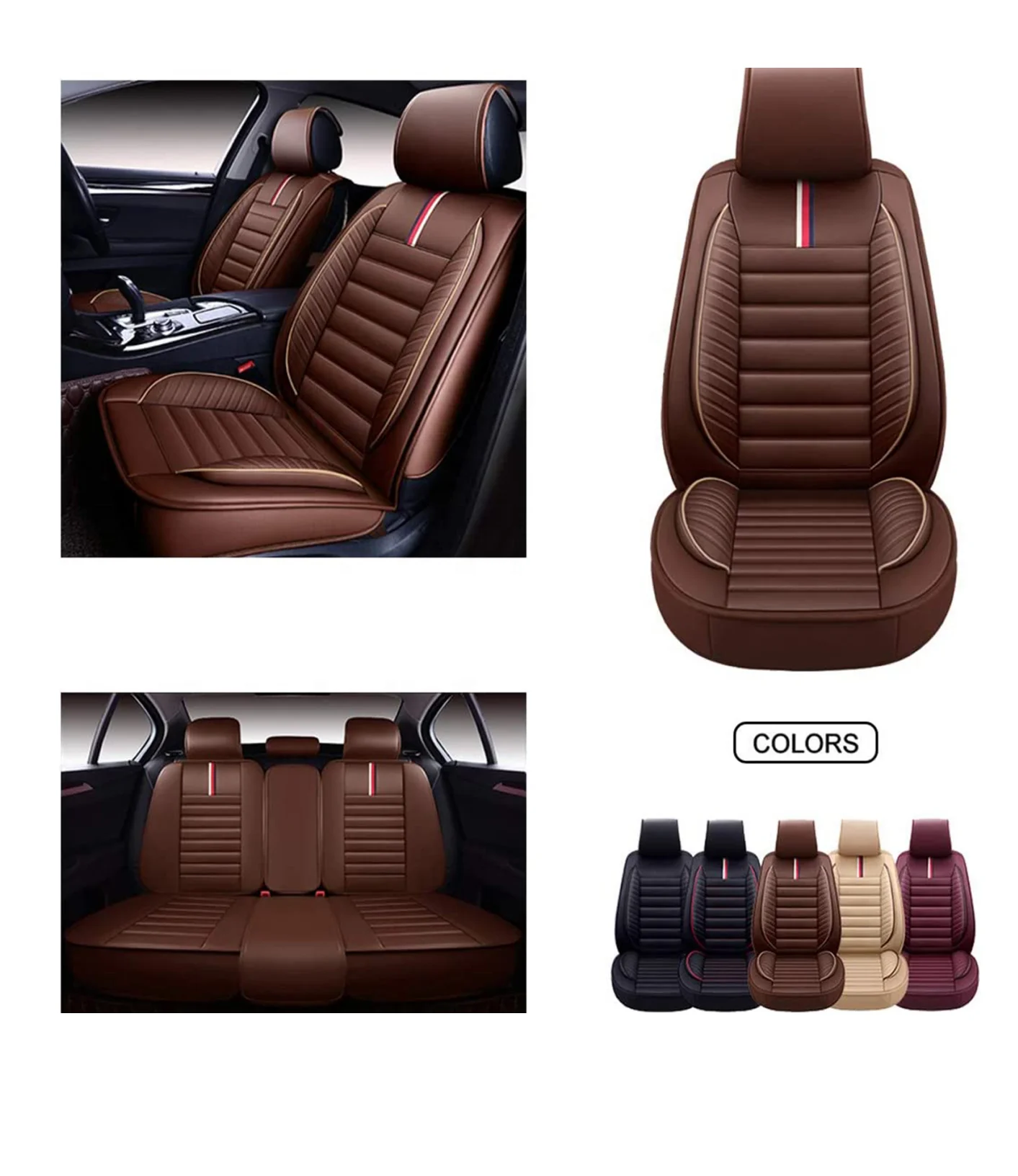 Luxury Design Off-road Back Support Car Seat Cover with Universal Leather Leather Fabric for Sofa Leather for Making Shoes