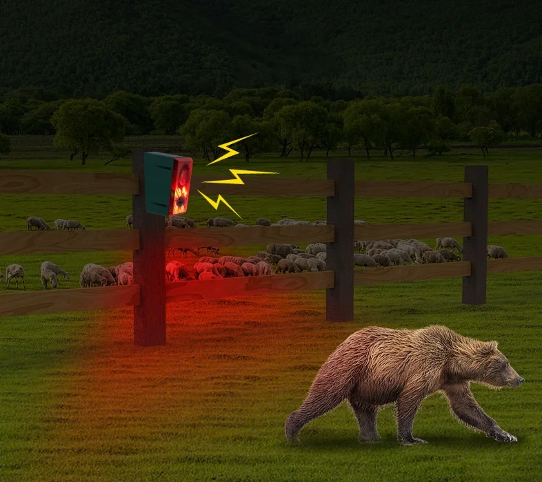 2022 High Power Wireless Infrared Induction Solar Alarm with Recording Function Motion Sensor Voice Recordable Reminder Player