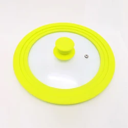 LFGB food grade Home Nonstick cookware replacement multi function 22/24/26cm silicone glass lid