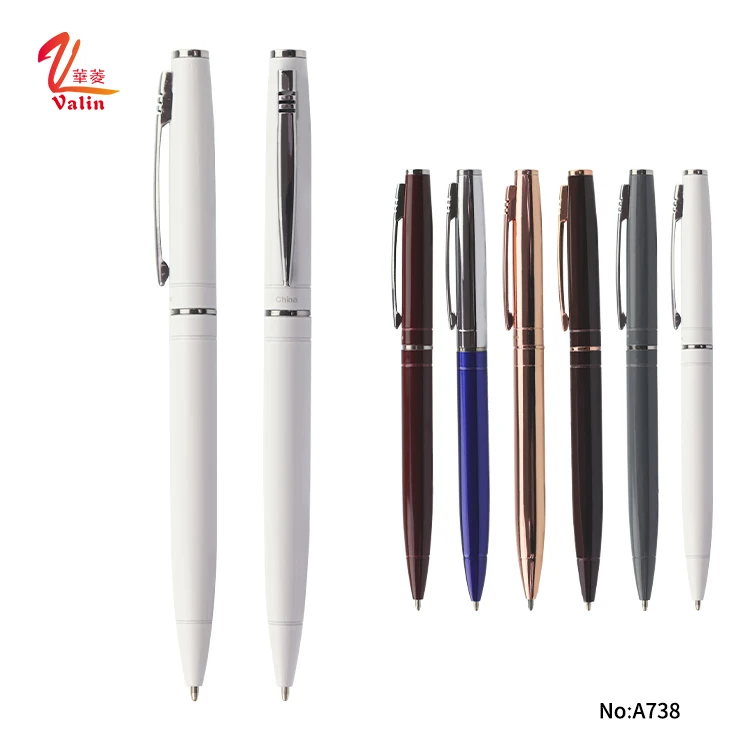 Slim Metal Material Advertising Ballpoint Pen with Logo Printed/Laser Engraved