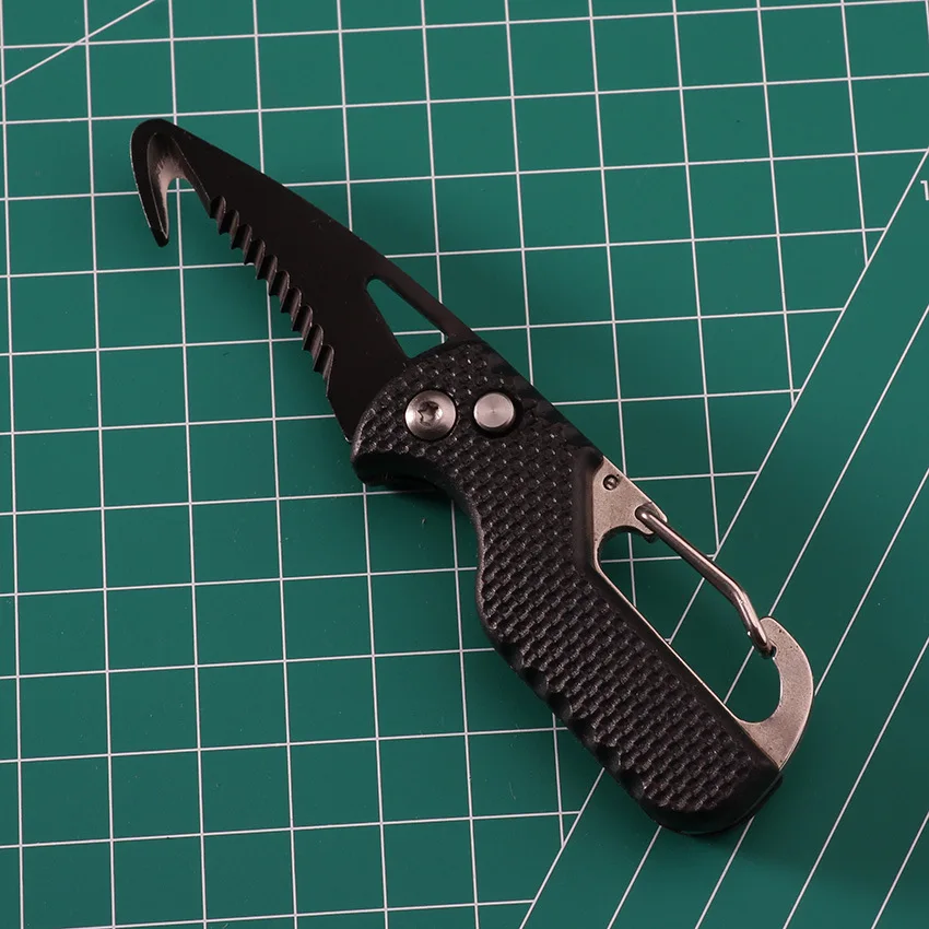 Mini Folding Keychain Knife Box Seatbelt Cutter Portable Rescue Knife