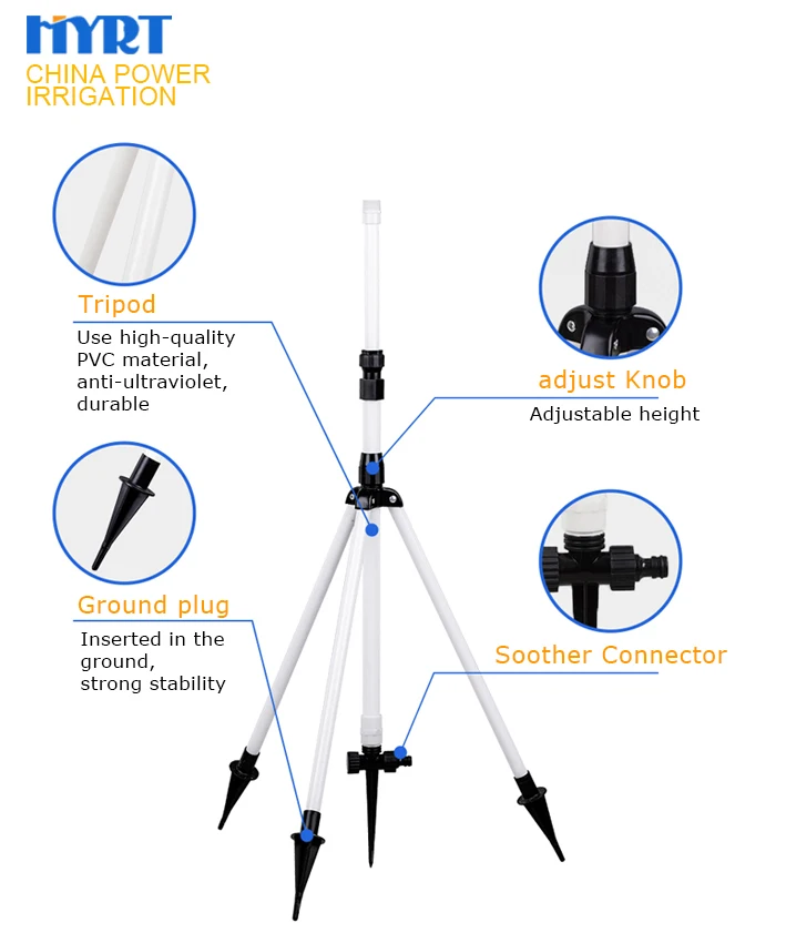 garden sprinkler tripod for lawn irrigation for saving-water System_2