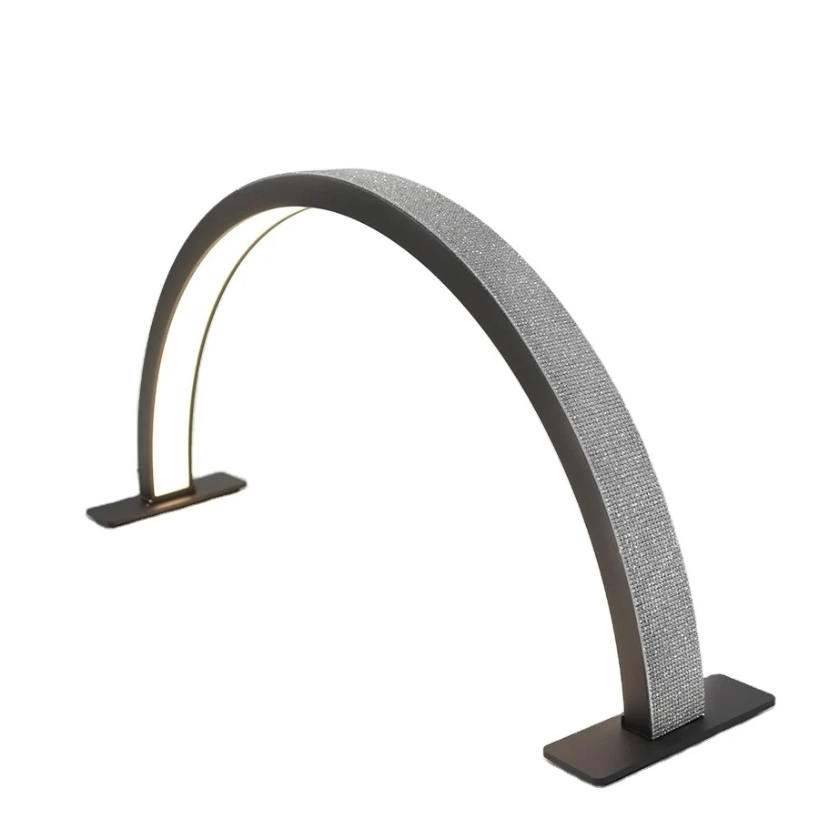 One piece half moon shape eyelash led beauty light with diamond Adjustable brightness Adjustable brightness half moon light