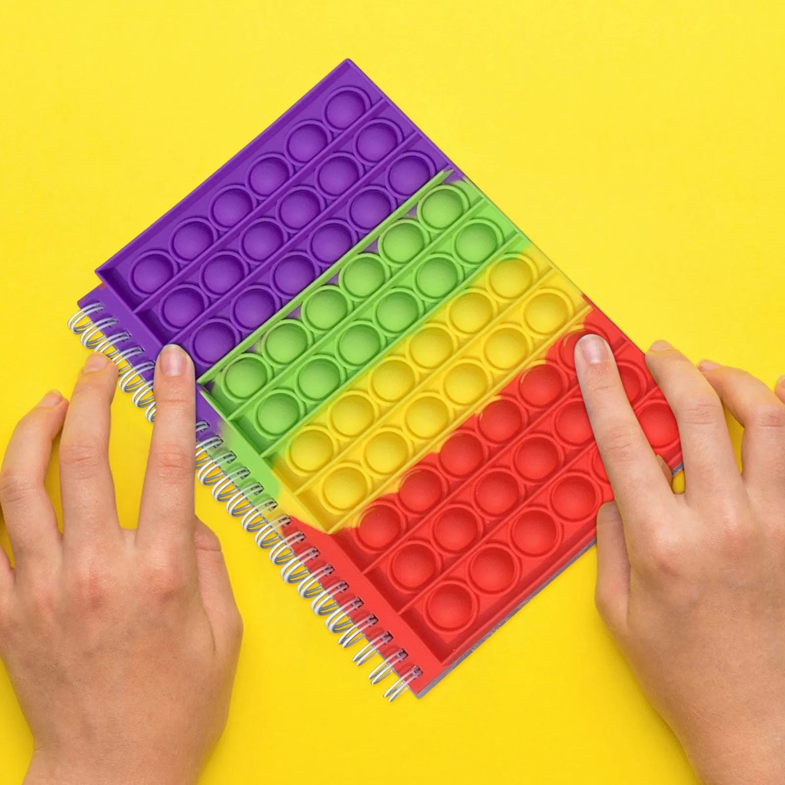 Finger Bubble Silicone Cover Notepad Student Supplies Decompression Fidget Toys New Notebook A5 Pop push