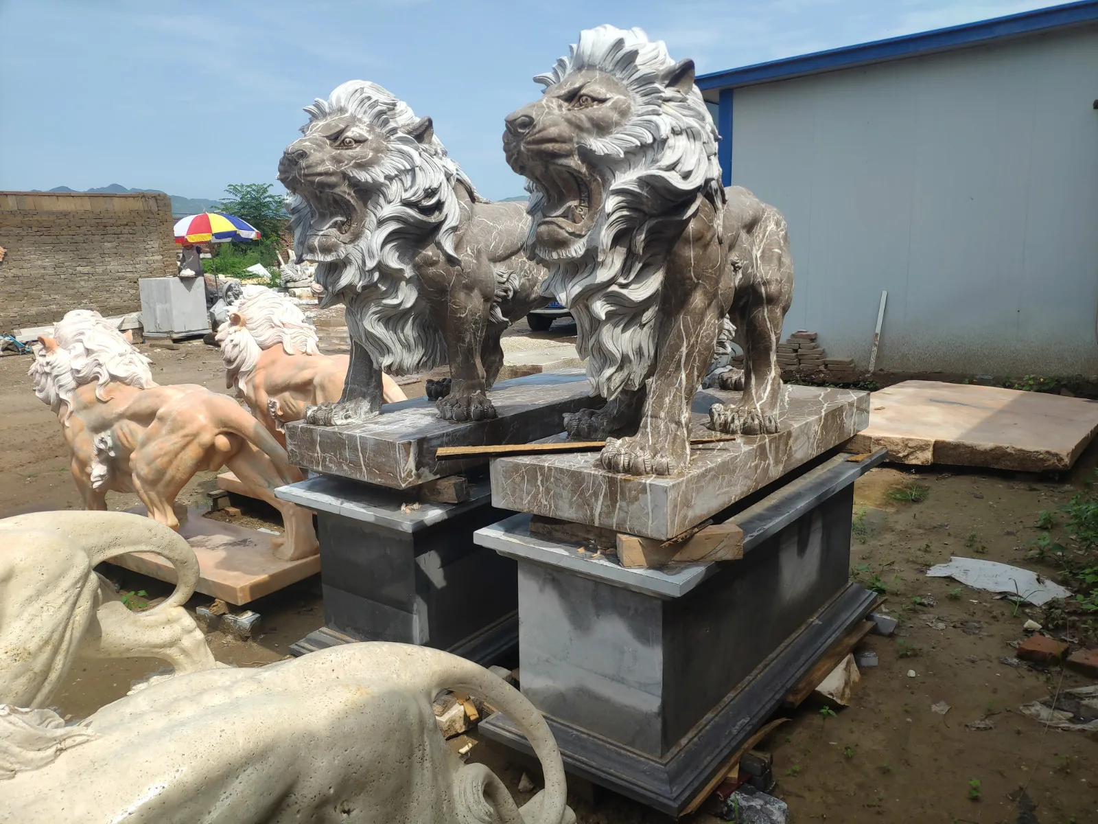 antique lion stone marble carved statues for sale custom price