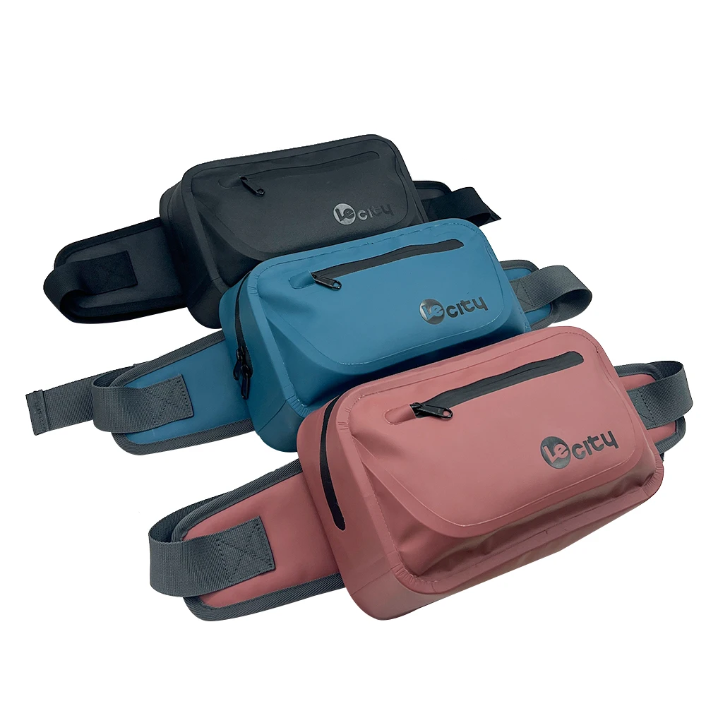 LE CITY OEM ODM 600D TPU 5L YKK Anti-air Zipper Waterproof Waist Bag Fanny Pack