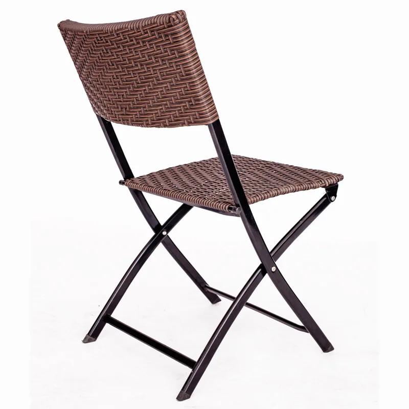 Factory direct price portable furniture space saving party camping chair living room rattan folding chair