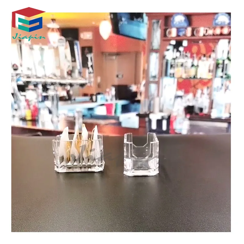 Wholesale Crystal clear plastic tea bag holder  salt bag box Sugar bag holder
