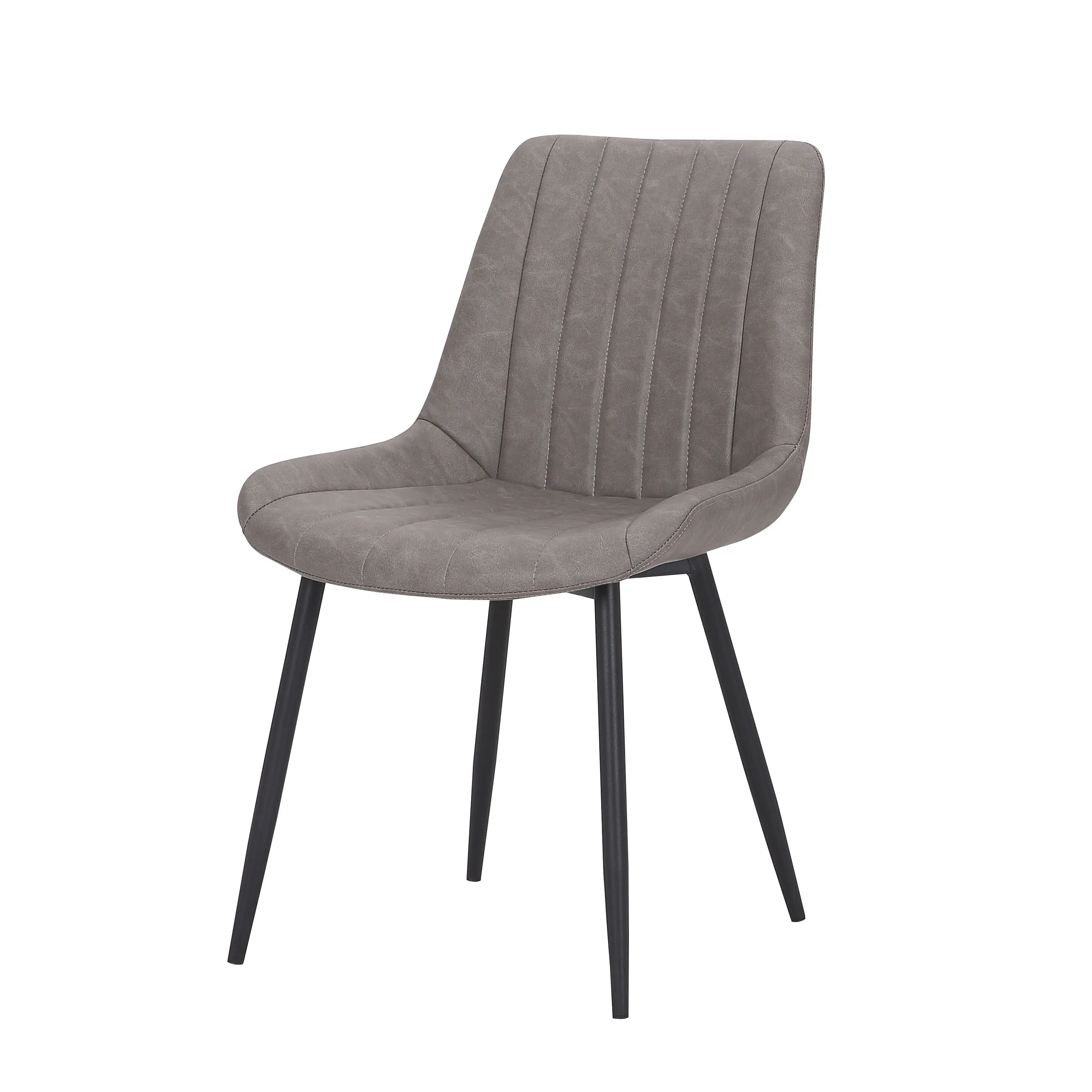 Partner China Furniture Manufacturer Pu Leather Chair Modern Metal Leg Restaurant Cafe Chair