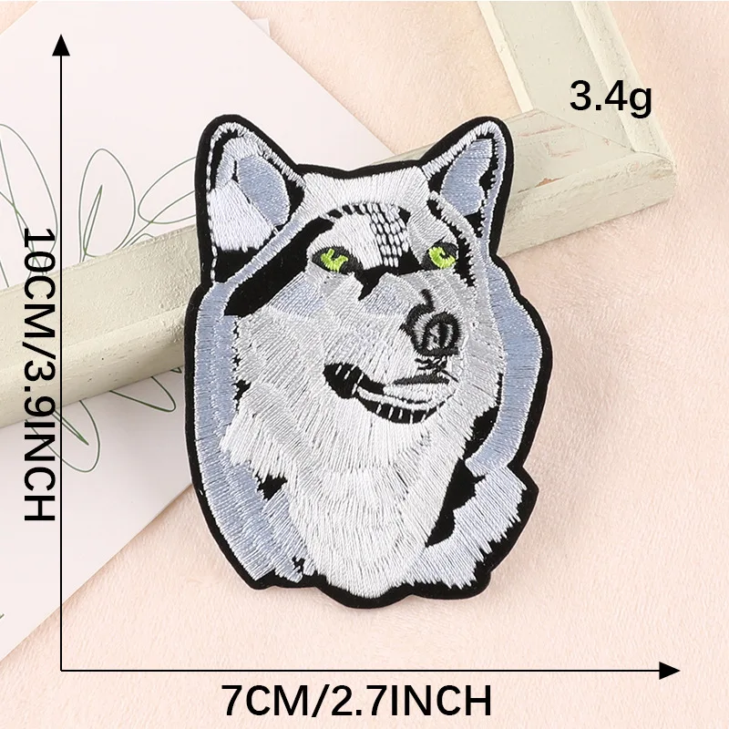Top Quality Factory Price Custom Animal Tiger Patch Full Embroidered Woven Patch Bear Wolf Eagle Patches
