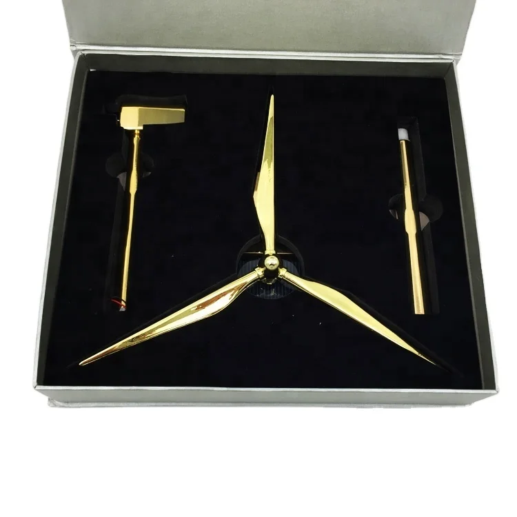 fashion golden wind turbine toys as gift