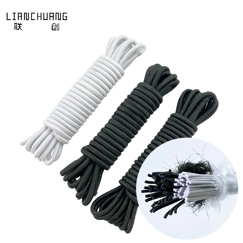 2.5mm 4mm 5mm 8mm 10mm Strong Stretch Elastic Bungee Cord Colorful Round Elastic Shock Rope Rubber Cord