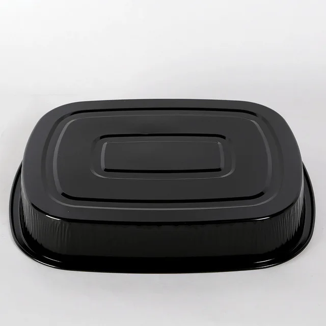 Оптовая продажа с завода, экологически чистый Разлагаемый материал, одноразовая фольга, алюминиевая коробка для выноса, высококачественный черный и золотой