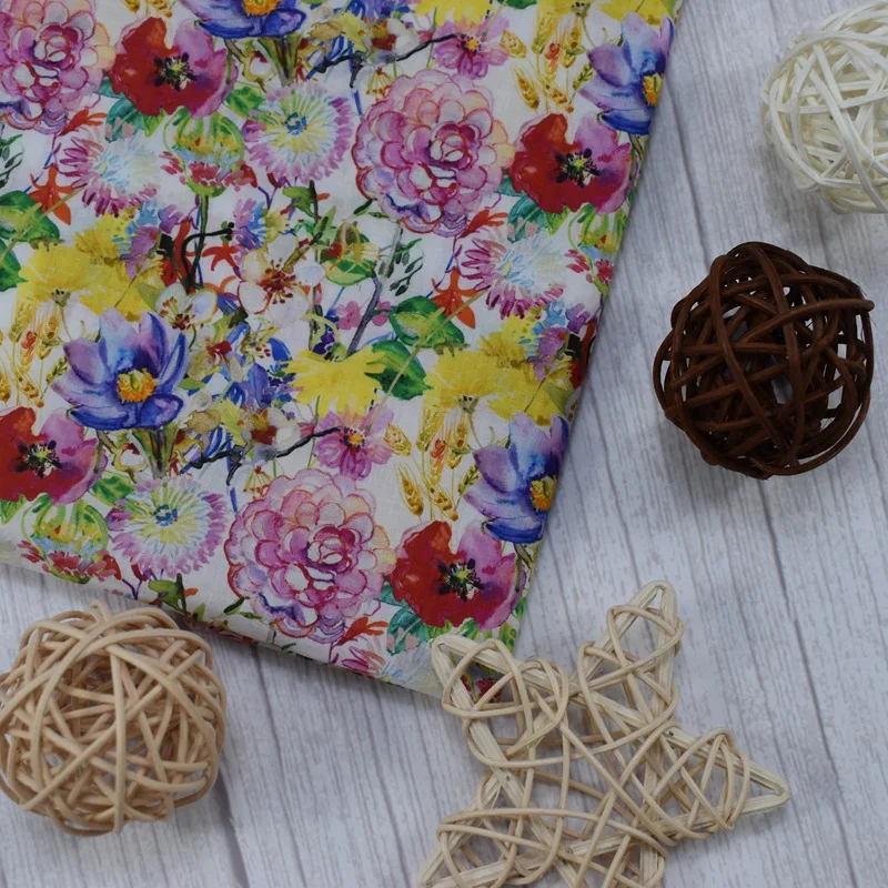 LOW MOQ Custom printing soft cotton poplin fabric prints  for baby  76gsm 100gsm 120gsm150gsm