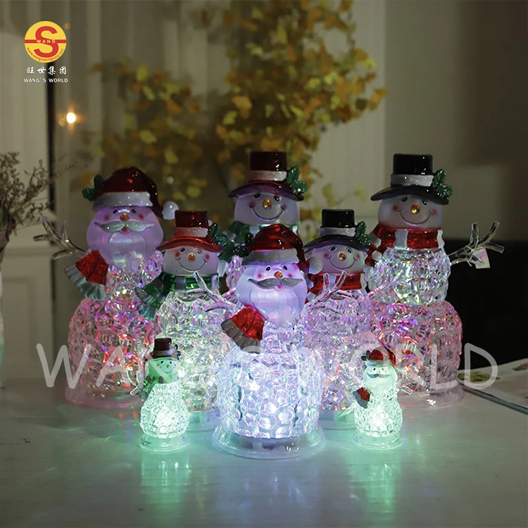 Merry Christmas Light LED Large Middle Small Size Acrylic Christmas Ornament Lighting