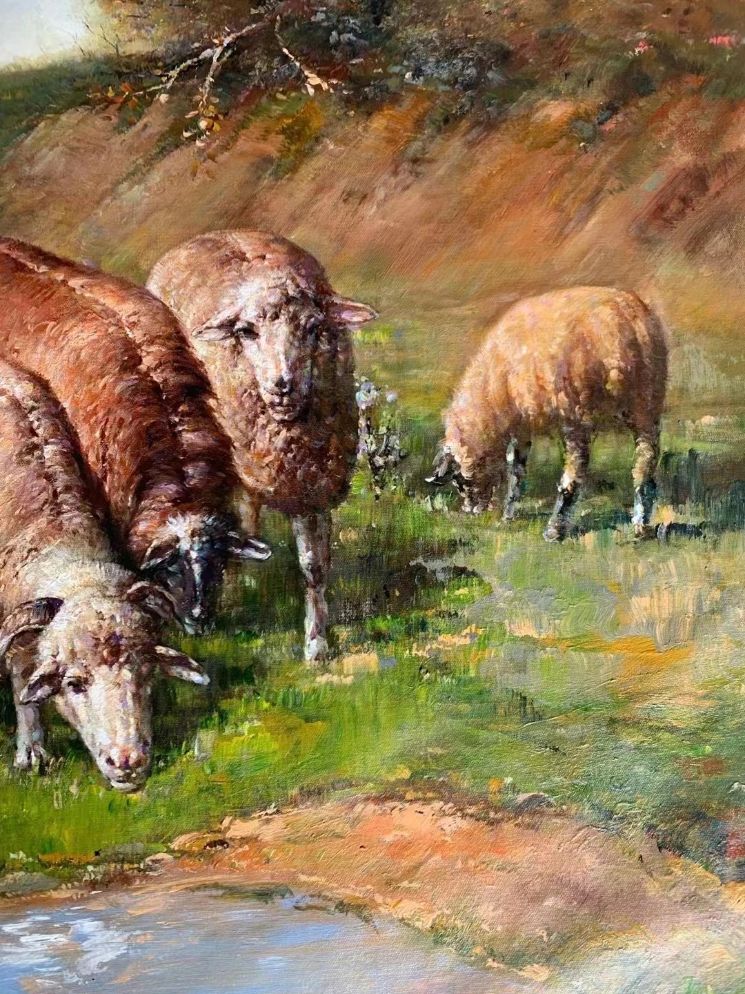 dedicated to animal painting for 15 years bright colors strong picture quality customizable Sheep picture