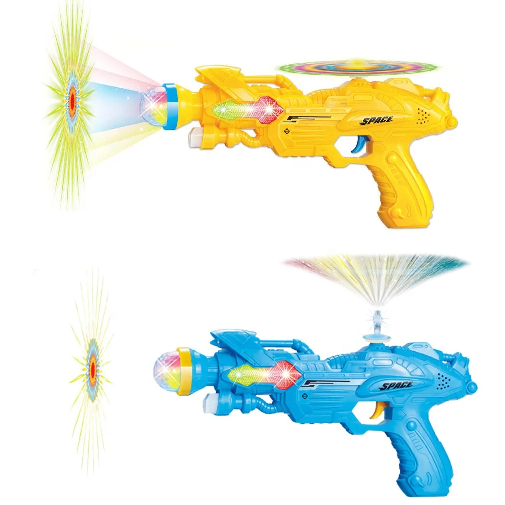 Flashing lights space gun toy for boys battle play games electric musical plastic gun toys