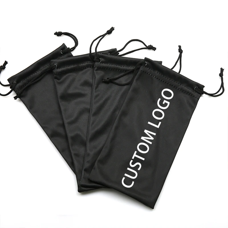 Custom Microfiber Eye Glasses Spring Pouch Logo Microfiber Sunglasses Pouch