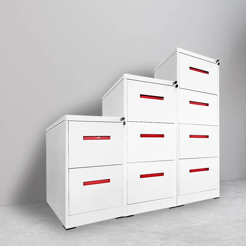 Good  Quality Wholesale 2 3 4 Drawers Cabinet with Card Holder Vertical Office Metal File Cabinet