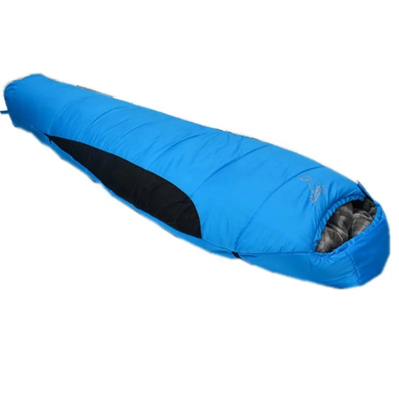 1.8kg Winter Travel Comping Flannel Lining Mummy Sleeping Bag Compression Pack
