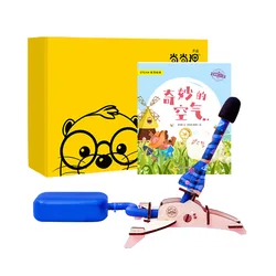 Hot Selling Children Entertainment Eva Foam Sky Flying Jump Stomp Air Pump Rocket Launcher Toy For Kids
