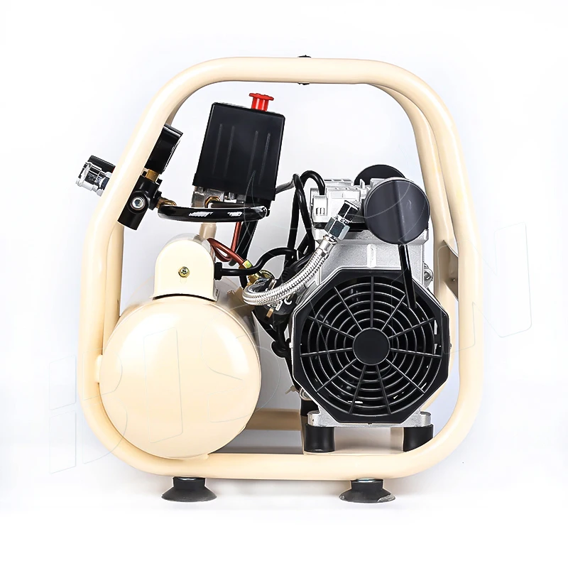 Bison China Piston Electric Mini Oil Free Air Compressor Manufacture Silent 50Hz 8Bar Air Compressor Oilless