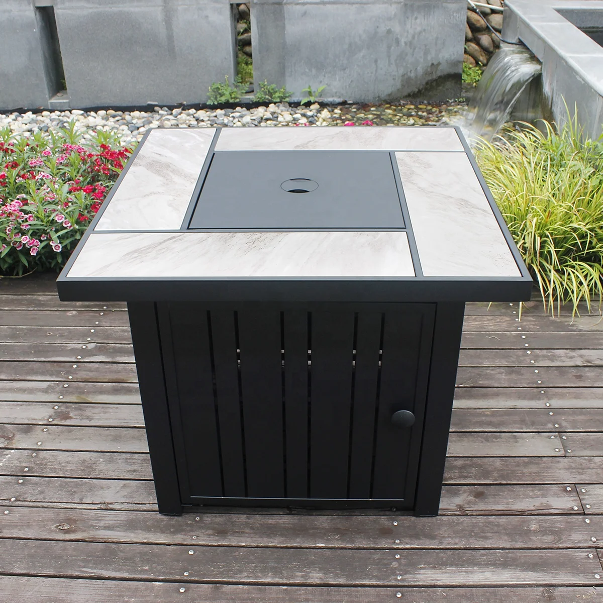 Laver Natural Gas Fireplace Outdoor Gas Fireplace for Garden Outdoor Square Gas Fire Pits