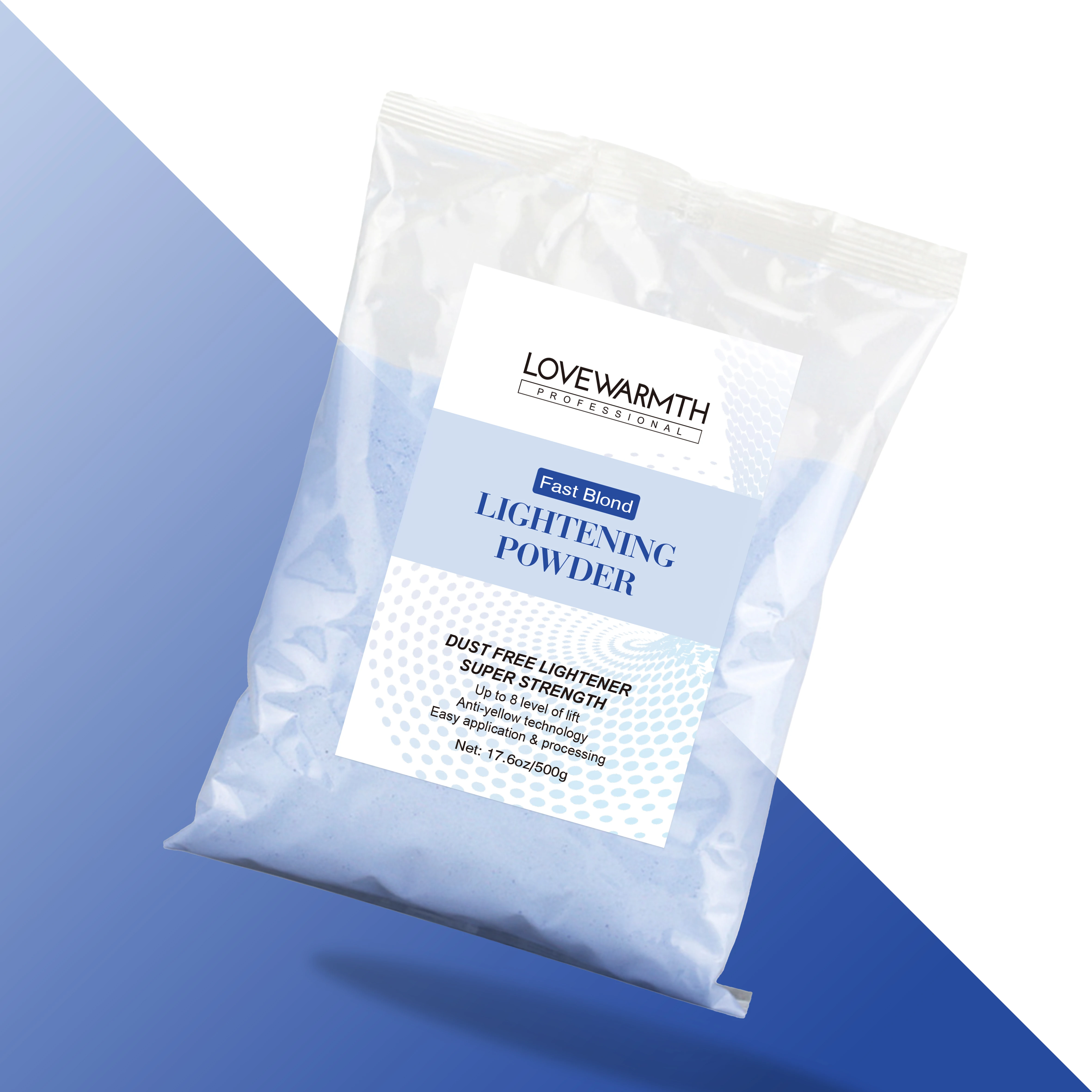 High quality permanent hair dye color peroxide cream hair bleaching powder with black / blue / white color