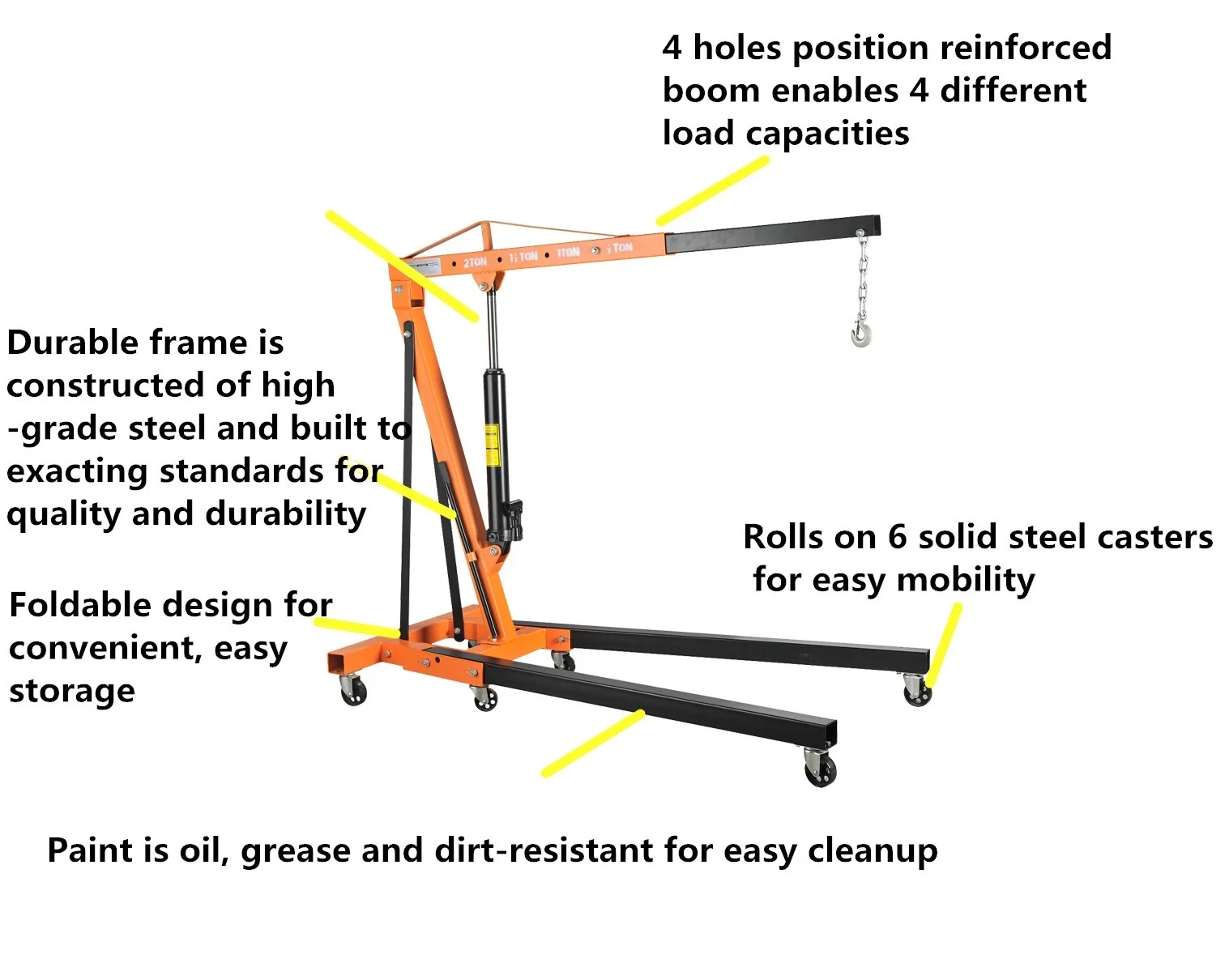 2 Ton Manual Folding Shop Crane