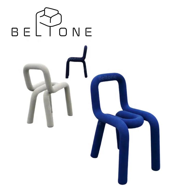 
Custom Modern French Style Dinning Room Simple Shape Fabric Upholstery Luxury Bold Chair 