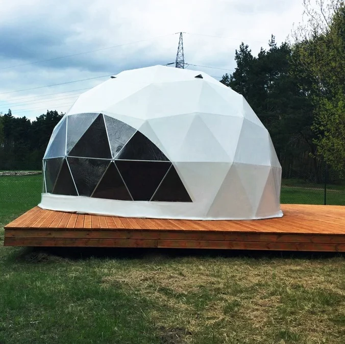 Наружные 4 м садовые геодезические купольные палатки Igloo Glamping в