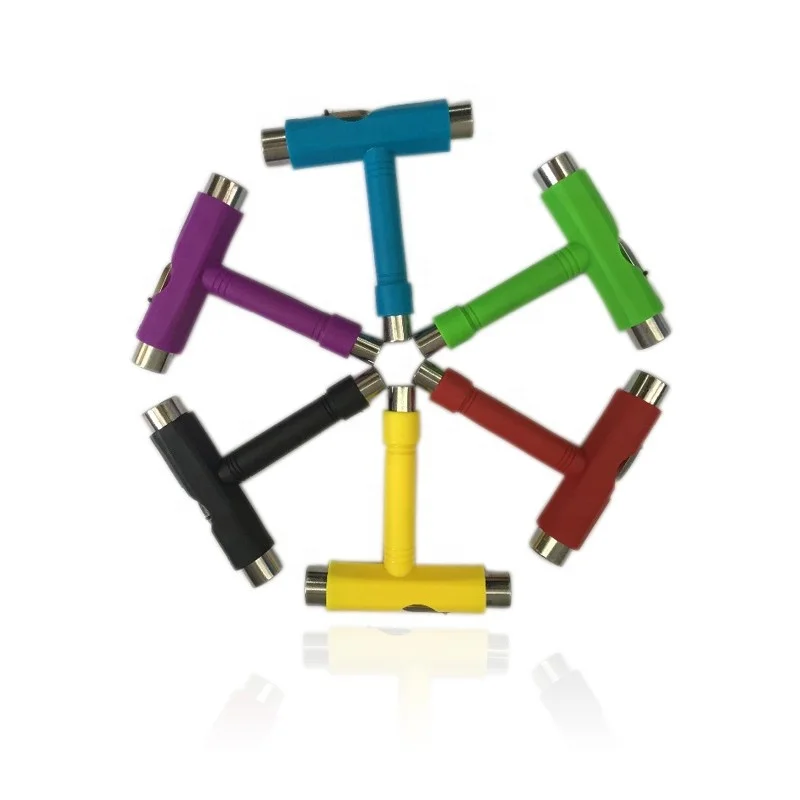 skateboard longboard multifunction T tools Customized Logo Printed Multi Color T-tool