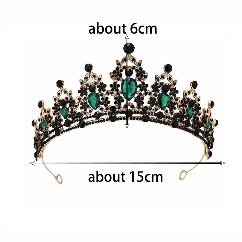 Wholesale Diamond Accessoire Femme Tiaras Colors Rhinestone Coronas Decorativas De Metal Sparkling Pageant Crown Crystal Diadem