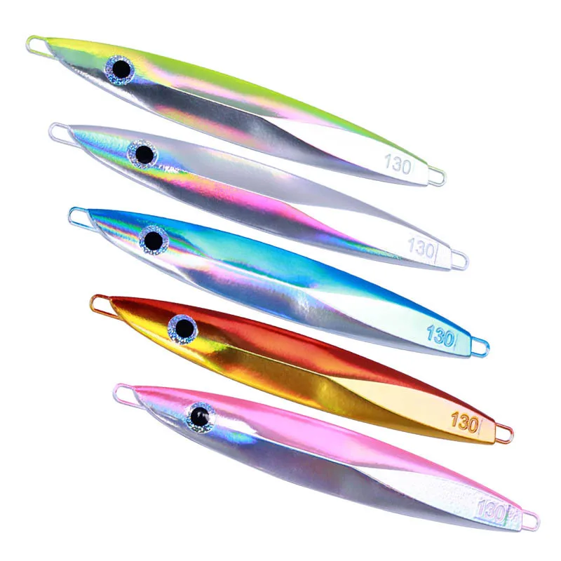 
2021 Jig Slow Pitch Bait jigging lure 80g 110g 130g 160g Trout Bass Bait Long Casting Metal Artificial lead fish 