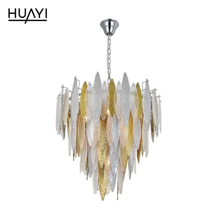 HUAYI Modern Decoration Simple Style Indoor Living Room Bedroom Hotel Crystal Led Pendant Lamp