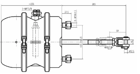 371HP Heavy Duty Truck Parts WG9000360601 HOWO Brake Chamber