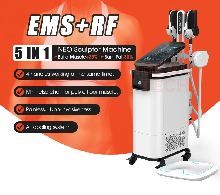 Ibeau electro magnetic stimulate Slimming system teslasculpt RF ems body 4 handles muscle sculpting machine